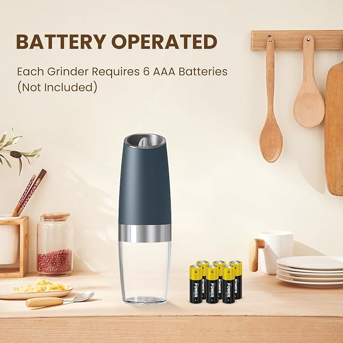 Gravity Electric Salt And Pepper Grinder Set, Automatic Salt And Pepper Grinder - Image 2