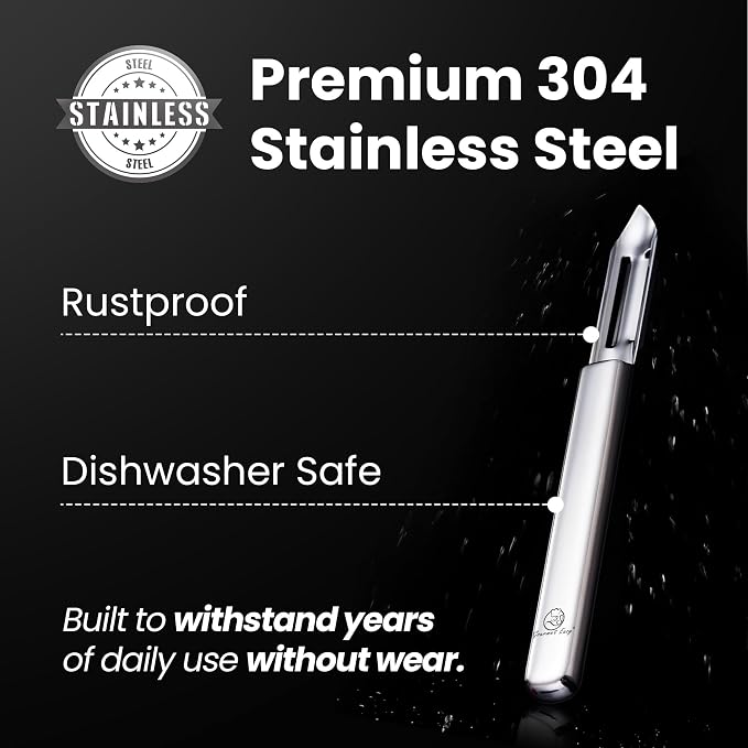 Vegetable Peeler, Ultra Sharp Potato Peeler, Seamless One-Piece Design - Image 5