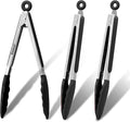 Anaeat 3 Pack 7" Mini Non-Stick Silicone Locking Tongs by Anaeat