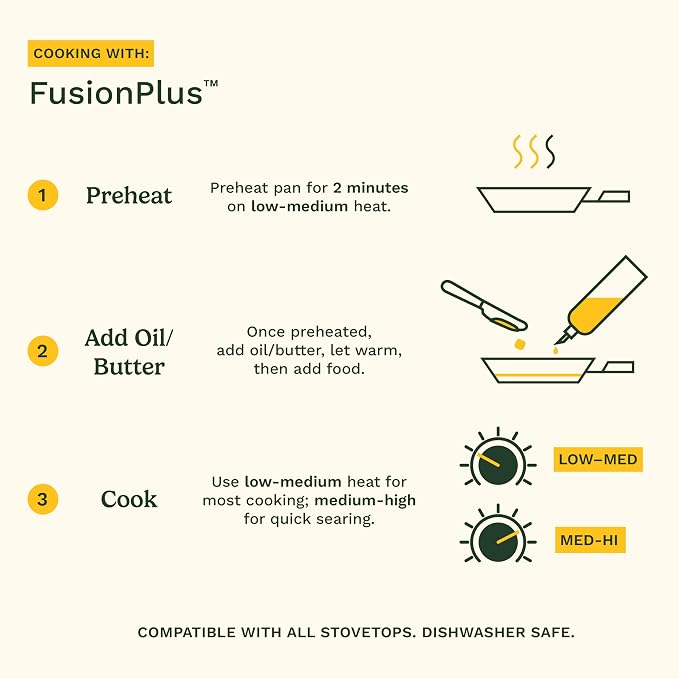 Cuisinart FusionPlus Hybrid Stainless Steel Cookware Set, 5-Piece Skillet - Image 9