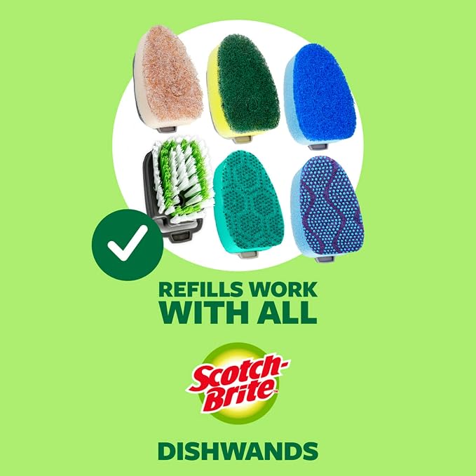 Scotch-Brite Odor Resist Soap Control Dishwand Brush, Non-Scratch Cleaning Brush - Image 8