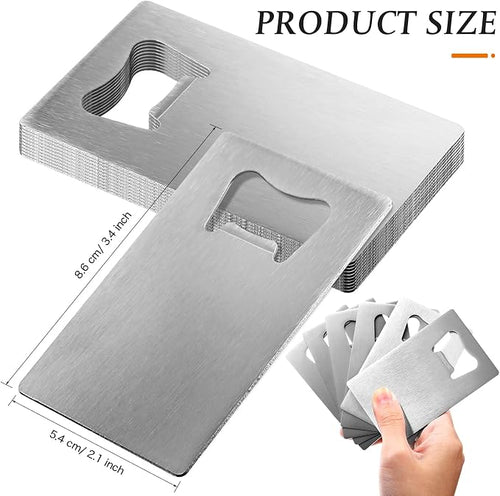 40 Pieces Credit Card Bottle Opener Stainless Steel Poker Wallet Bottle Opener - Image 2