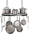 24.4” Metal Pot Rack Hanging, Oval Pan Rack Hanging by TICKCACY-EnrichYourLife
