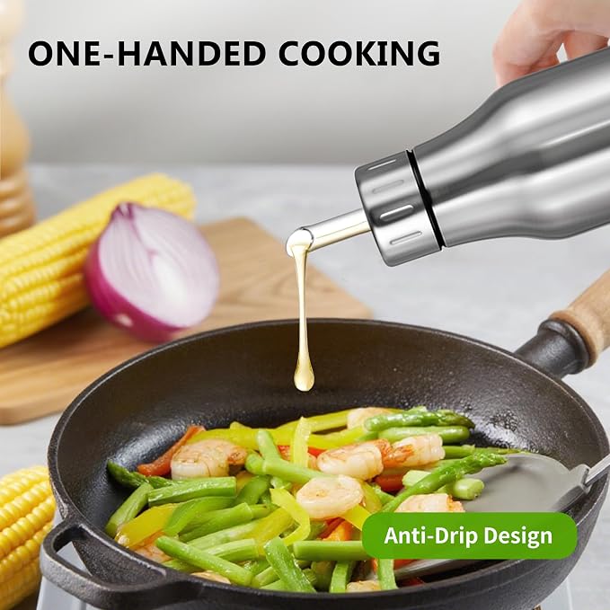Stainless Steel Oil Dispenser Bottle - 1000ML Leak-Proof Oil Container - Image 5