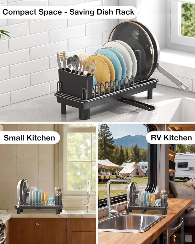 Small Dish Drying Rack Carbon Steel Dish Rack Rustproof - Image 8
