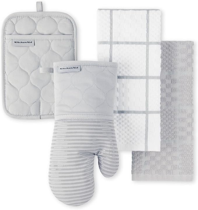 KITCHENAID Quilted Cotton Terry Cloth Oven Mitt, Pot Holder, Kitchen Towel by KitchenAid