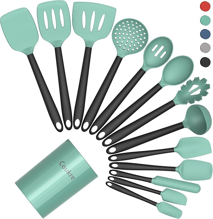 Coukre Silicone Kitchen Cooking Utensils Set by Coukre