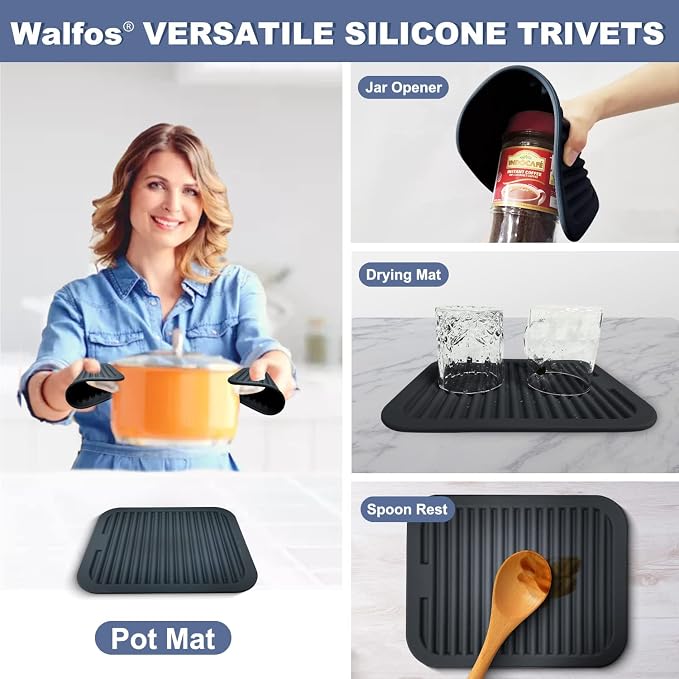 Walfos Trivets for Hot Dishes, Hot Pads for Kitchen Hot Pots and Pans, Heat - Image 3