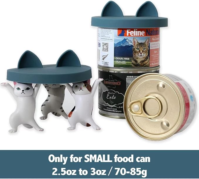 OHMO - 2 Pack Cat Food Can Lids, Small Silicone Can Covers - Image 4