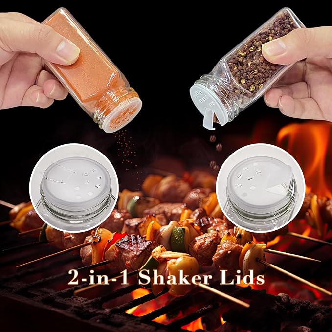 24 Pcs Spice Jars, 4oz Seasoning Containers - Image 3