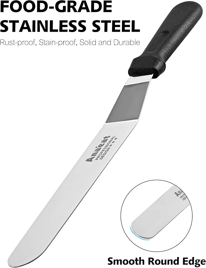 Anaeat Icing Spatula, Professional Cake Angled Offset Spatula - Image 7