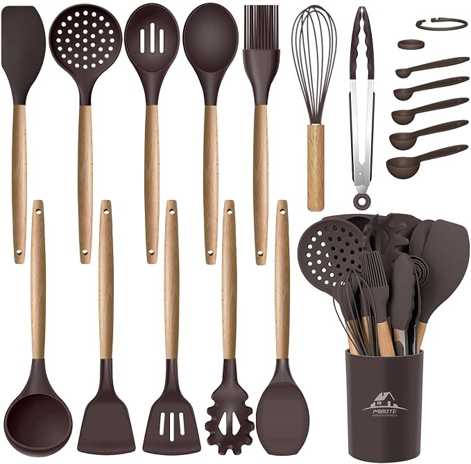 MIBOTE Silicone Cooking Kitchen Utensils Set by MIBOTE