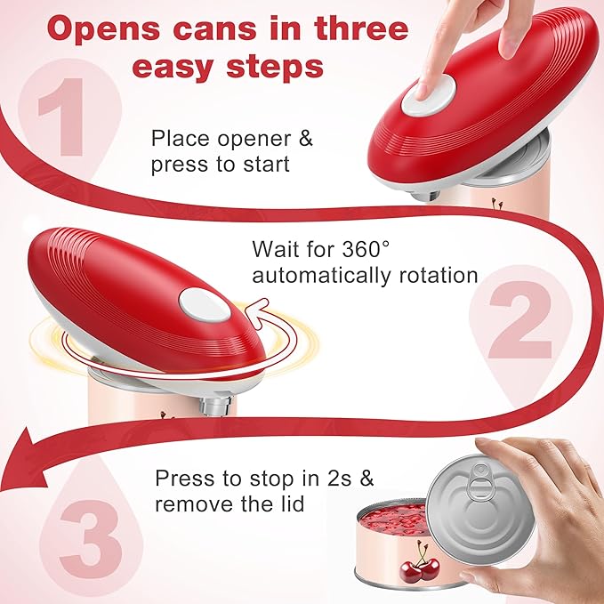 Electric Can Opener, Food Safe Automatic Can Opener - Image 3