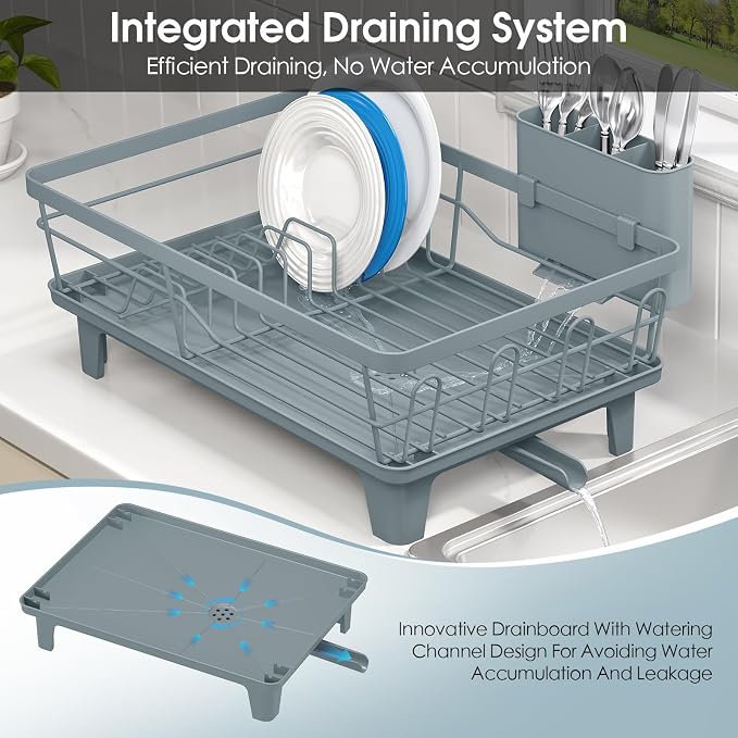 Urackify Dish Drying Rack for Kitchen Counter, Sink Dish Rack - Image 5