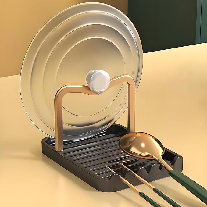 Stainless Steel Pot Lid Holder-Kitchen Organizer & Utensil Storage Rack by VANEME