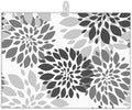 Black White Dahlia Dish Drying Mat by UIUPRO
