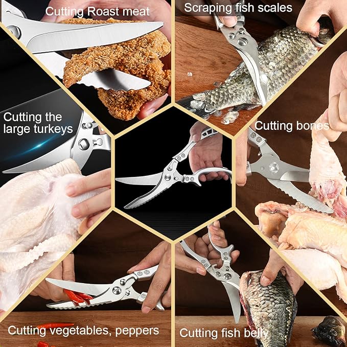 ANDONG Upgrade Heavy Duty Stainless Steel Kitchen Scissors - Image 5