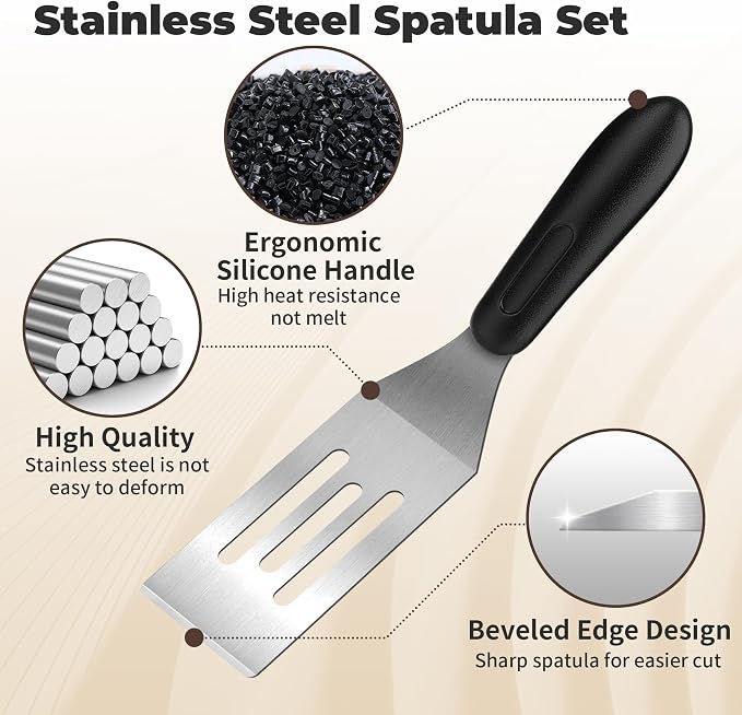 Stainless Steel Spatula Set, Mini Serving Spatula - Image 3