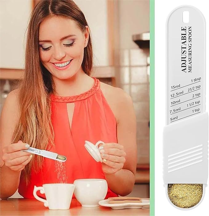 Adjustable Measuring Spoon for Dry and Liquid（White） - Image 4