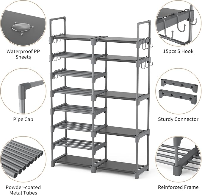 ROJASOP Shoe Rack, Shoe Storage Organizer - Image 5
