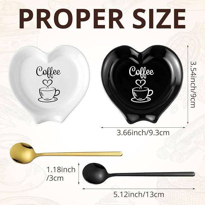 FoldTier 2 Pcs Ceramic Coffee Spoon Rest - Image 4
