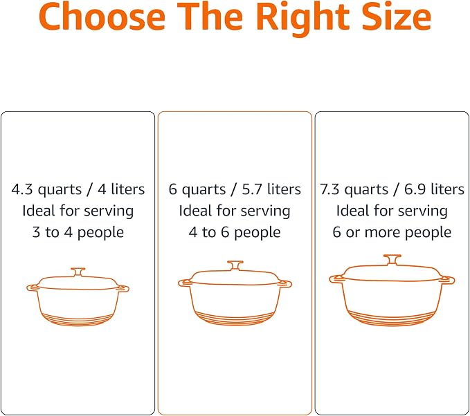 Amazon Basics Enameled Cast Iron Dutch Oven Pot - Image 5