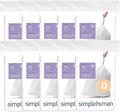 simplehuman Code Q 200 Count Custom Fit Liners, Drawstring Kitchen Trash Bags by Simplehuman