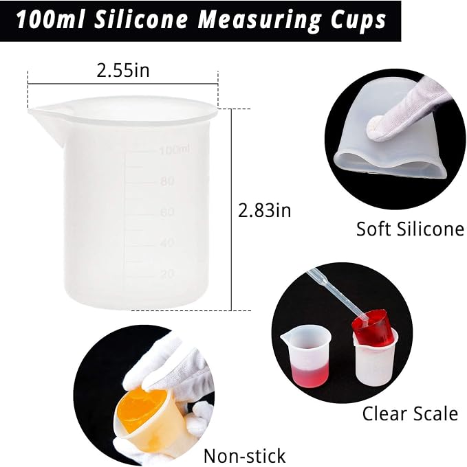 Gartful 100ml Silicone Measuring Cups - Image 3