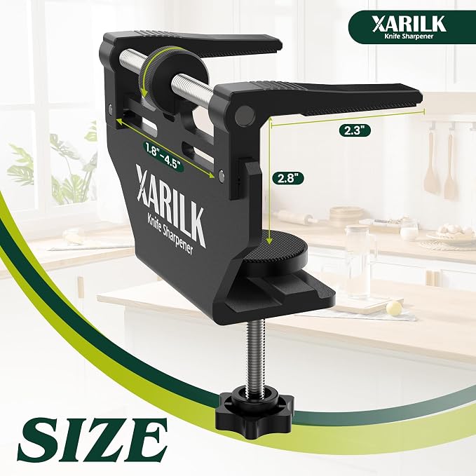 Aluminum Knife Sharpener Securing Clip, Adjustable Width 1.8-4.5", Compatible - Image 2