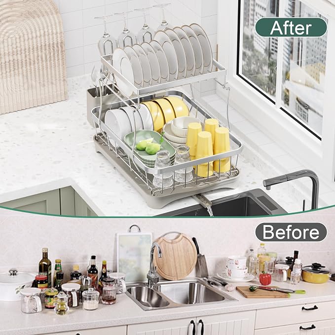 LIYI Dish Drying Rack, Large Dish Rack - Image 7