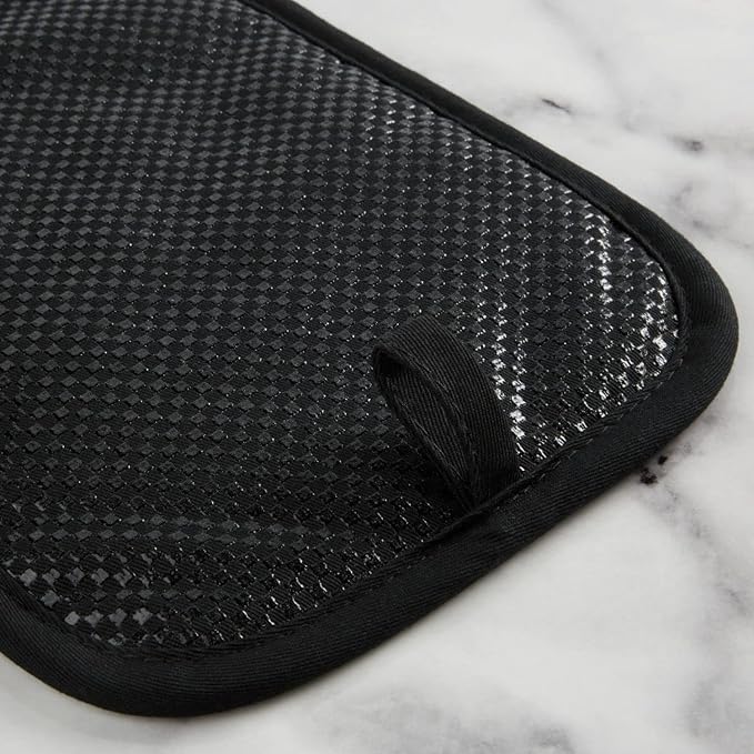 KITCHENAID Gingham Pot Holder 2-Pack Set, Matte Black - Image 4