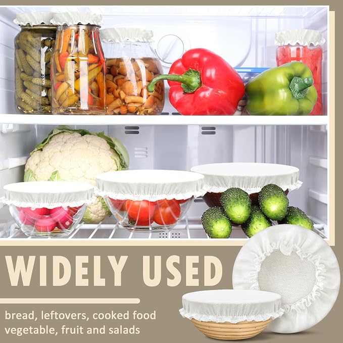 10 Pack Cloth Bowl Covers for Bread Rising - Image 4