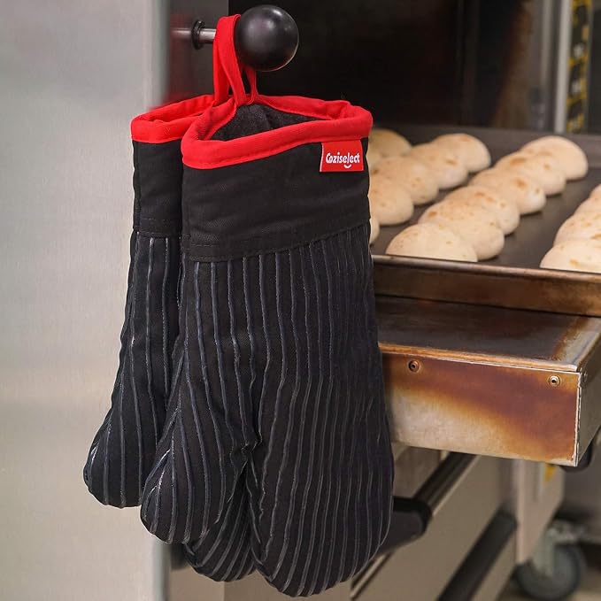 Oven Mitts and Pot Holders Set, Cooking Mitts, Heat Resistant Cooking Mitts and - Image 5
