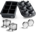 Ice Cube Molds – Large Silicone Ice & Sphere Mold Combo by glacio