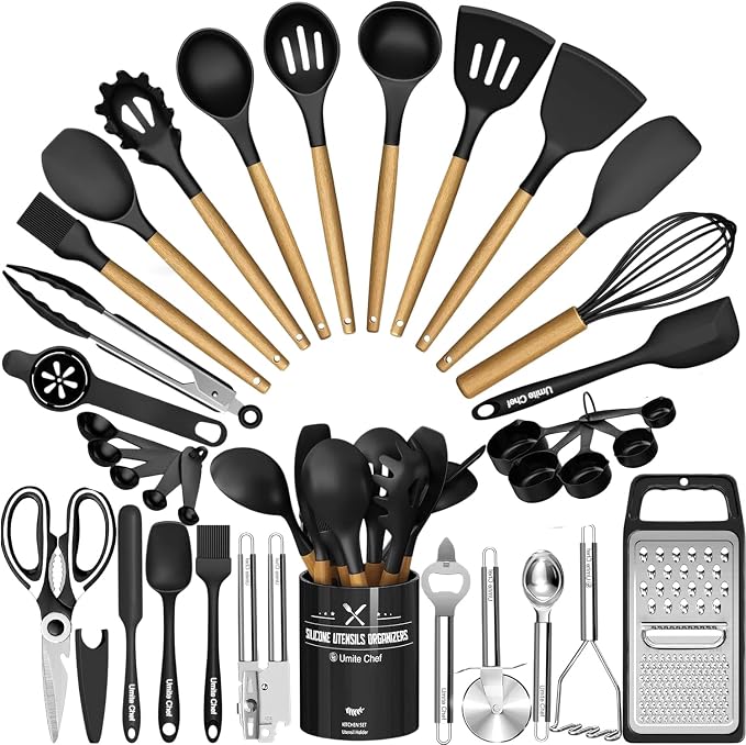 Kitchen Utensils Set- 34PCS Silicone Cooking Utensil by UmiteChef