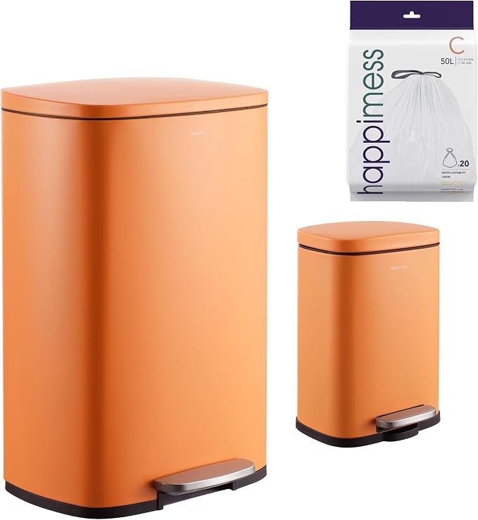 happimess HPM1006K Connor Rectangular 13-Gallon Trash Can by Happimess