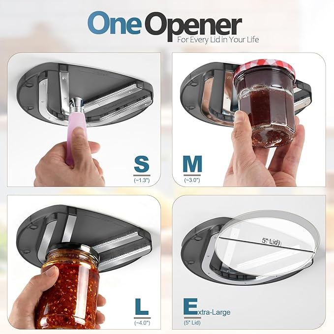 Mount-on Cabinet Jar Opener for Weak Hands, Seniors - Image 2