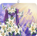 Easter Dish Drying Mat for Kitchen Counter He is Risen Cross Floral Purple by Unknown