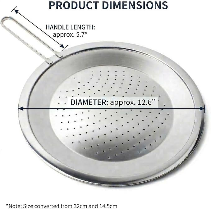 Stainless Steel Splatter Screen Lid, Oil Splash Guard - Image 4