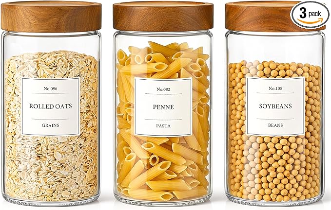 CONNOO 40oz Airtight Glass Storage Containers by CONNOO