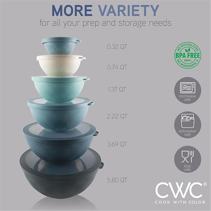 COOK WITH COLOR Mixing Bowls with Lids - Image 2