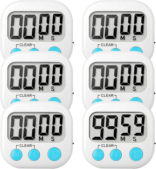 6 Pack Digital Kitchen Timer Small Classroom Timers by VOULOIR