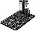 Coffee Bar Mat Accessories for Countertop Super Absorbent Anti-Slip Silicone by Kuyig+Home