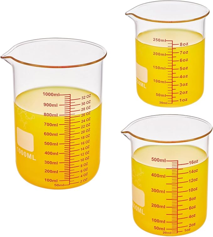 High Borosilicate Glass Measuring Cup Set-V-Shaped Spout，Includes 250ml - Image 9