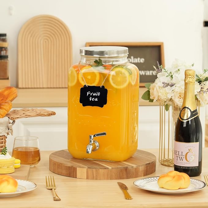 Moretoes 2 Gallon Glass Drinks Dispenser - Image 8