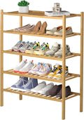 ROMGUAR CRAFT 5 Tier Bamboo Shoe Rack by ROMGUAR+CRAFT