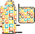 Mid Century Modern Oven Mitts and Pot Holders Sets of 3 Retro Heat Resistant by Unknown