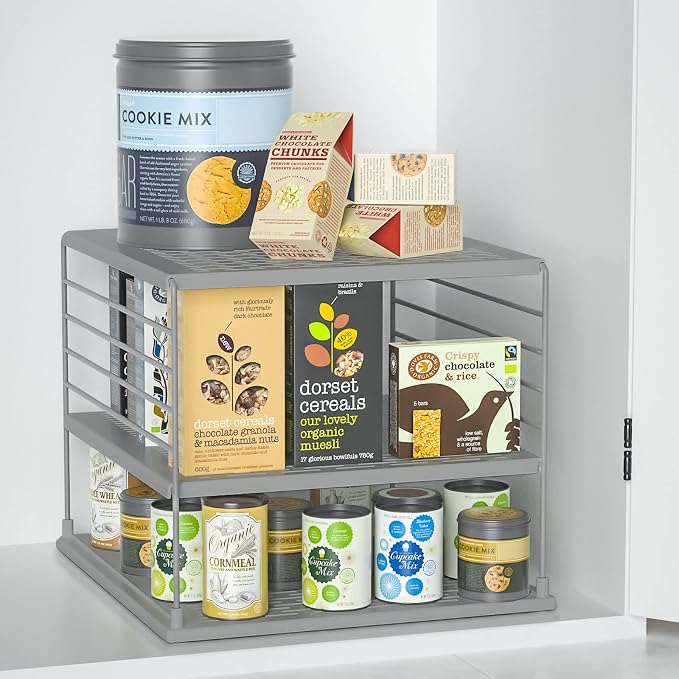 2 PACK Cabinet Organizer- Divided Compartment Holder - Image 4