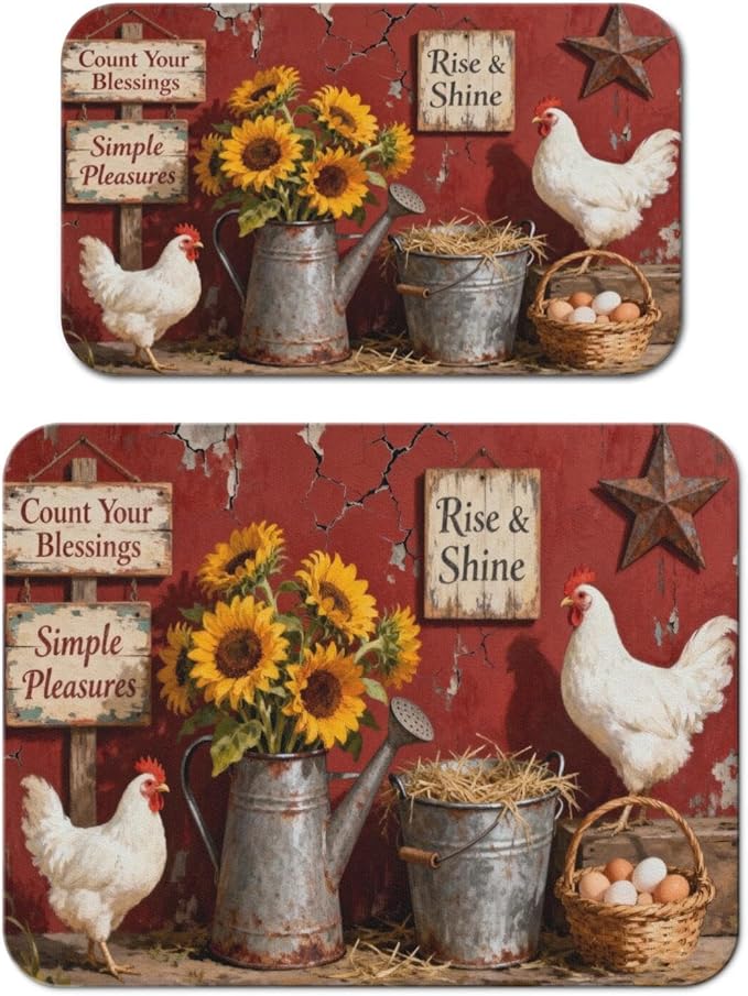 Dish Drying Mat for Kitchen Counter 2 Pack by Unknown