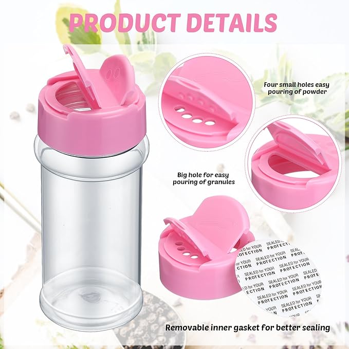 Eccliy 36 Pack 3 oz Clear Plastic Spice Jars - Image 3